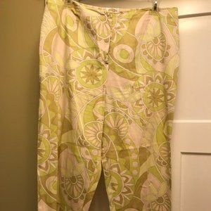 Talbots pants in pink, green and beige